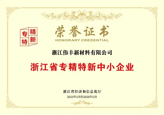 浙江省专精特新中小企业荣誉证书缩略图
